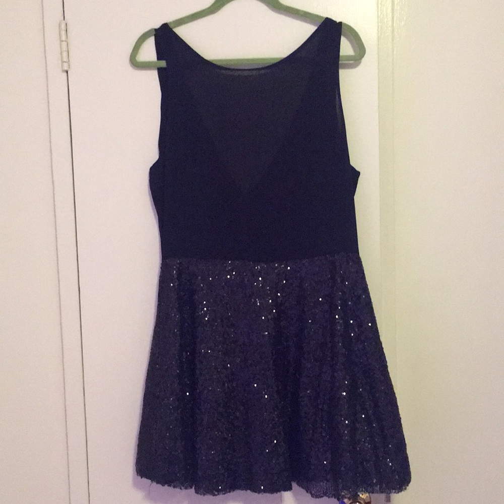 Black sequin party dress